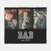 Papa Opgericht Aangepast Jaar 3 Foto Fleece Deken (Voorkant (Horizontaal))