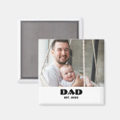 Papa Opgericht Foto Cadeau Magneet (Voorkant / Achterkant)