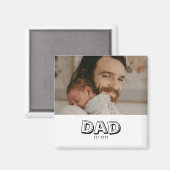 Papa Opgericht Foto Cadeau Magneet (Voorkant / Achterkant)
