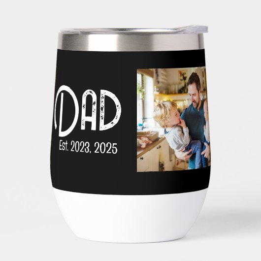 Papa Opgericht Foto Grunge Tekst (Links)