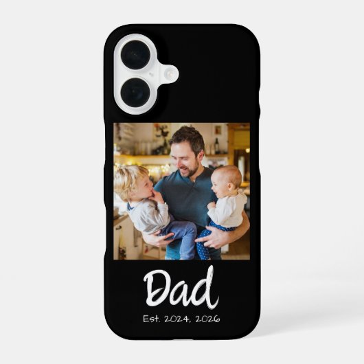 Papa Opgericht Foto iPhone 16 Hoesje (Achterkant)