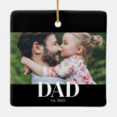 Papa Opgericht Foto Keramisch Ornament (Achterkant)