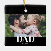 Papa Opgericht Foto Keramisch Ornament (Voorkant)