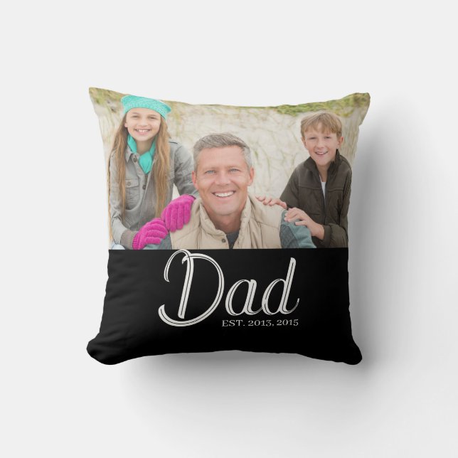 Papa Opgericht Foto Kussen (Voorkant)