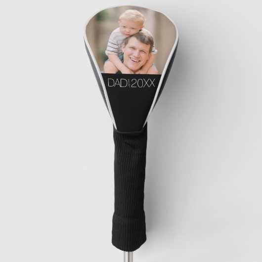 Papa Opgericht Foto Modern Schrift Golfheadcover (Voorkant)