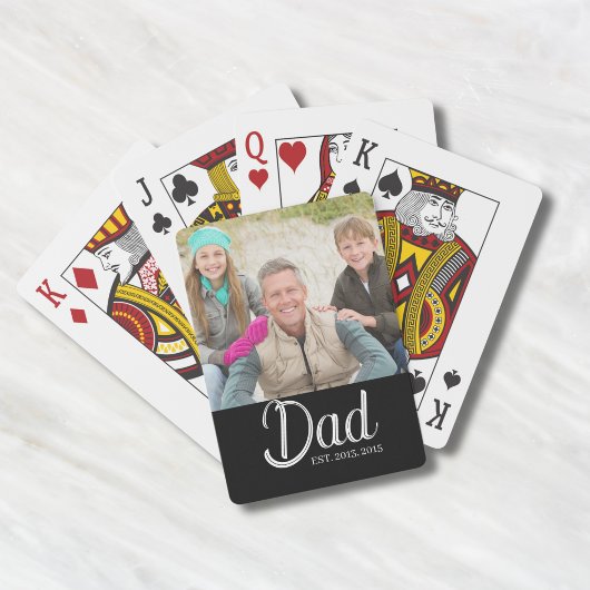 Papa Opgericht Foto  Pokerkaarten