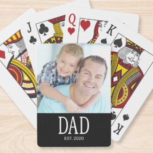 Papa Opgericht Foto Pokerkaarten