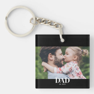 Papa Opgericht Foto Sleutelhanger