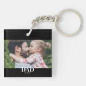 Papa Opgericht Foto Sleutelhanger (Achterkant)