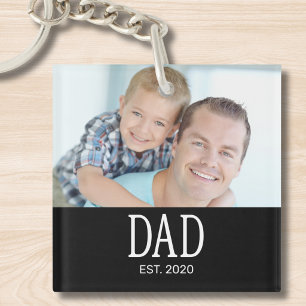 Papa Opgericht Foto Sleutelhanger
