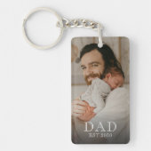 Papa Opgericht Foto Sleutelhanger (Voorkant)
