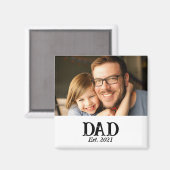 Papa Opgericht Foto Vaderdag Cadeau Magneet (Voorkant / Achterkant)