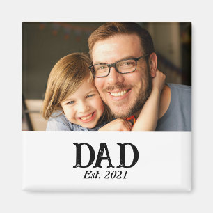 Papa Opgericht Foto Vaderdag Cadeau Magneet