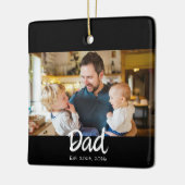 Papa Opgericht Foto Zwart Wit Keramisch Ornament (Links)