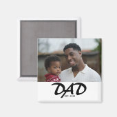 Papa Opgericht Fotocadeau Magneet (Voorkant / Achterkant)