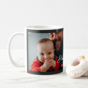 Papa Opgericht Fun Script Foto Hart Cadeau  Koffiemok