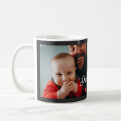 Papa Opgericht Fun Script Foto Hart Cadeau Koffiemok (Links)