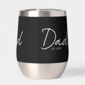 Papa Opgericht Minimal Modern Schrift Zwart (Achterkant)