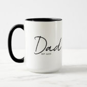 Papa Opgericht Minimal Modern Schrift Zwart Mok (Links)