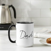 Papa Opgericht Minimal Modern Schrift Zwart Mok