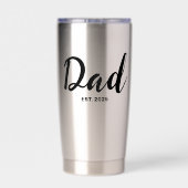 Papa Opgericht Nieuw Papa Cadeau Geïsoleerde Drinkbeker (Achterkant)