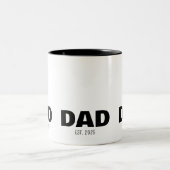 Papa Opgericht Nieuwe Cadeau Voor Papa Tweekleurige Koffiemok (Center)