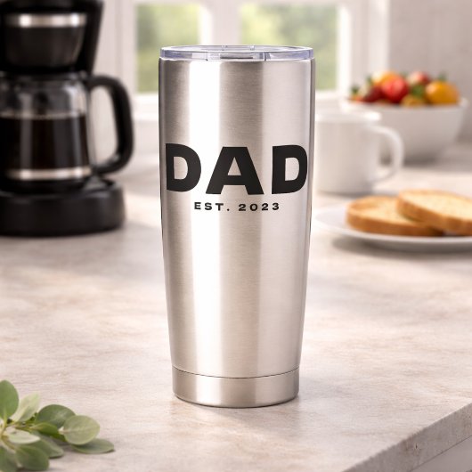 Papa Opgericht Nieuwe Papa Cadeau Geïsoleerde Drinkbeker