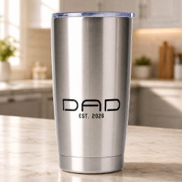 Papa Opgericht Nieuwe Papa Cadeau Geïsoleerde Drinkbeker