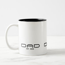 Papa Opgericht Nieuwe Papa Cadeau  Tweekleurige Koffiemok