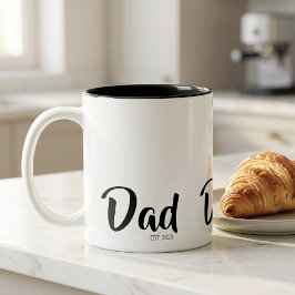 Papa Opgericht Nieuwe Papa Cadeau Tweekleurige Koffiemok