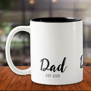 Papa Opgericht Nieuwe Papa Cadeau Tweekleurige Koffiemok