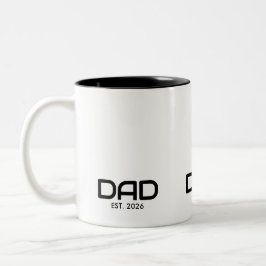 Papa Opgericht Nieuwe Papa Cadeau Tweekleurige Koffiemok