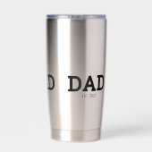 Papa Opgericht Nieuwe Papa Geschenk Geïsoleerd Geïsoleerde Drinkbeker (Achterkant)