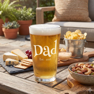 Papa Opgericht Nieuwe Papa Leuk Tekst Vet Eenvoudi Glas