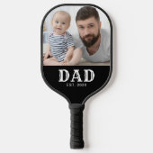 Papa Opgericht Pret Typography Foto Pickleball Paddle (Voorkant)