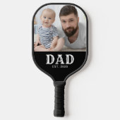 Papa Opgericht Pret Typography Foto Pickleball Paddle (Achterkant)