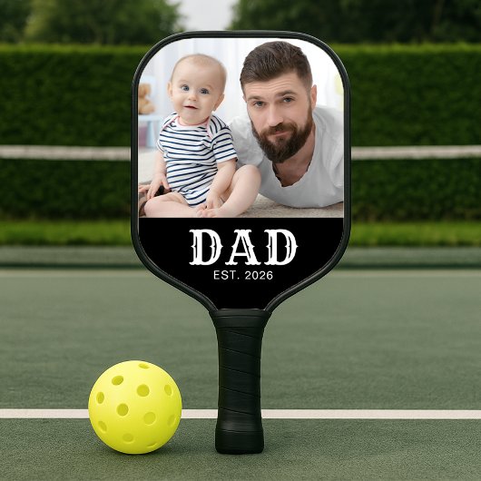 Papa Opgericht Pret Typography Foto Pickleball Paddle