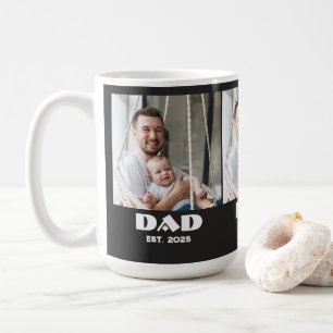 Papa Opgericht Script Zwart 3 Foto Koffiemok