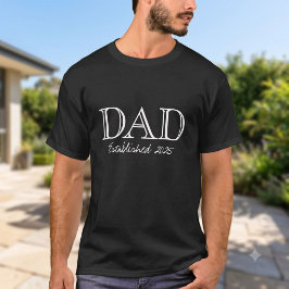 Papa Opgericht Vet Witte Tekst Zwart T-shirt
