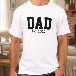 Papa Opgericht Vet Zwart Wit T-shirt