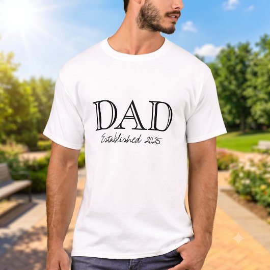 Papa Opgericht Vet Zwart Wit T-shirt