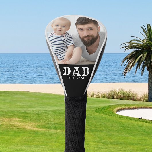 Papa Opgericht Vette Typografie Foto Golfheadcover