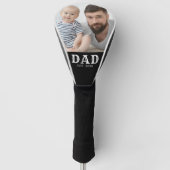 Papa Opgericht Vette Typografie Foto Golfheadcover (Voorkant)