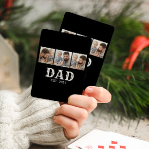 Papa Opgericht Vette Typografie Zwart 3 Foto Pokerkaarten