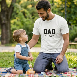 Papa Opgericht Vette Wit Zwart T-shirt