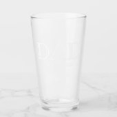 Papa Opgericht Vette Witte Tekst Zwarte Bier Glas (Voorkant)