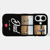 Papa Opgericht Wit Schrift Rode Hart 3 Foto Case-Mate iPhone Case (Achterkant (horizontaal))