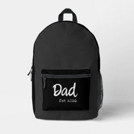 Papa opgericht witte schrift bedrukte rugzak