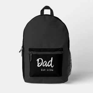 Papa opgericht witte schrift bedrukte rugzak