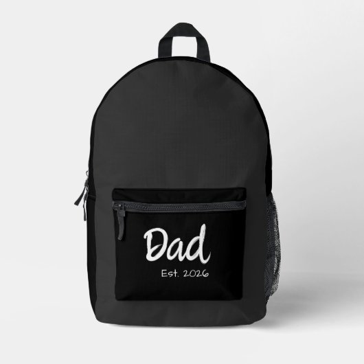Papa opgericht witte schrift bedrukte rugzak (Voorkant)